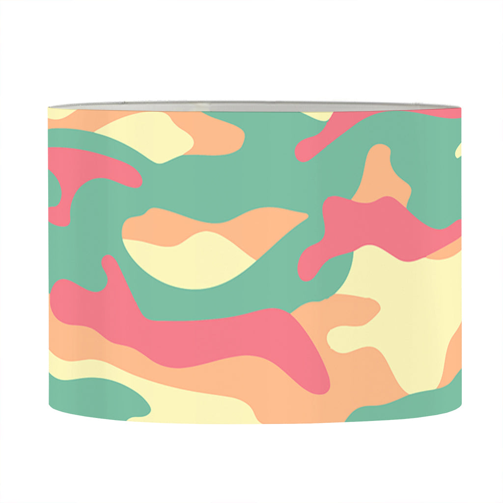 Pastel Camouflage Print Drum Lamp Shade