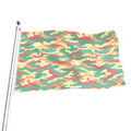 Pastel Camouflage Print Flag