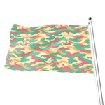 Pastel Camouflage Print Flag