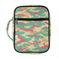 Pastel Camouflage Print Front Pocket Bible Bag