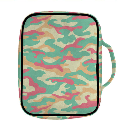 Pastel Camouflage Print Front Pocket Bible Bag