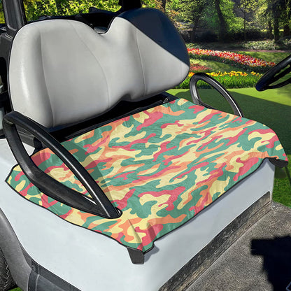 Pastel Camouflage Print Golf Cart Seat Cover