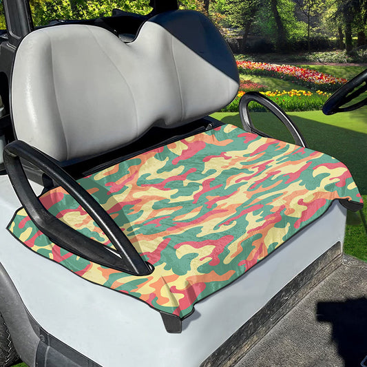Pastel Camouflage Print Golf Cart Seat Cover