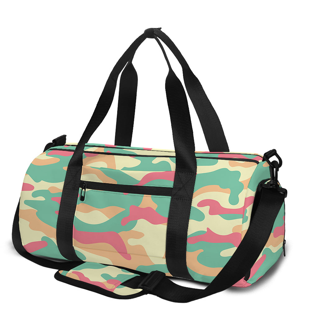 Pastel Camouflage Print Gym Bag