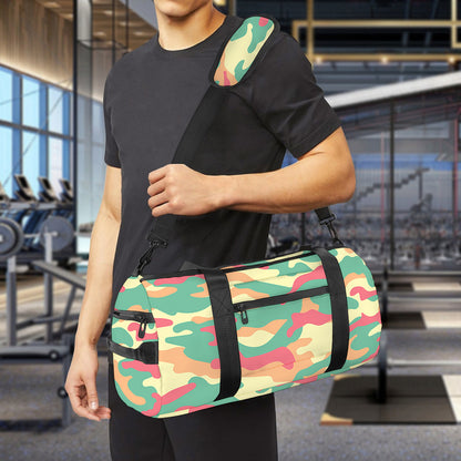 Pastel Camouflage Print Gym Bag