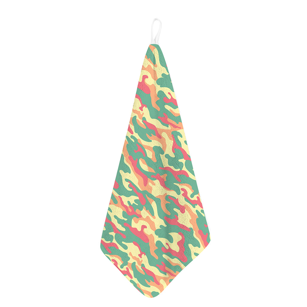 Pastel Camouflage Print Hand Towel