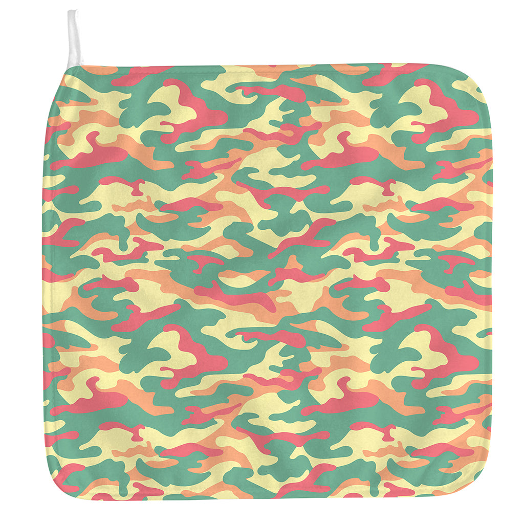 Pastel Camouflage Print Hand Towel