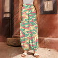 Pastel Camouflage Print Harem Pants