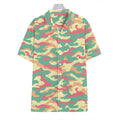 Pastel Camouflage Print Hawaiian Shirt