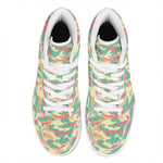Pastel Camouflage Print High Top Leather Sneakers