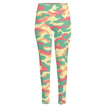 Pastel Camouflage Print High-Waisted Pocket Leggings