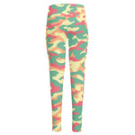 Pastel Camouflage Print High-Waisted Pocket Leggings