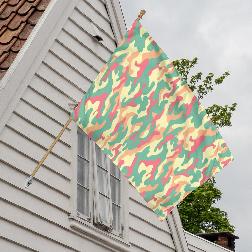 Pastel Camouflage Print House Flag