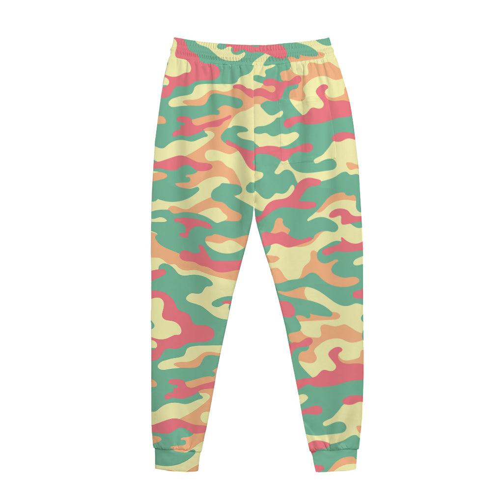 Pastel Camouflage Print Jogger Pants