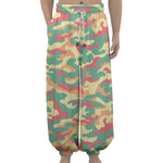 Pastel Camouflage Print Lantern Pants