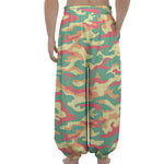 Pastel Camouflage Print Lantern Pants