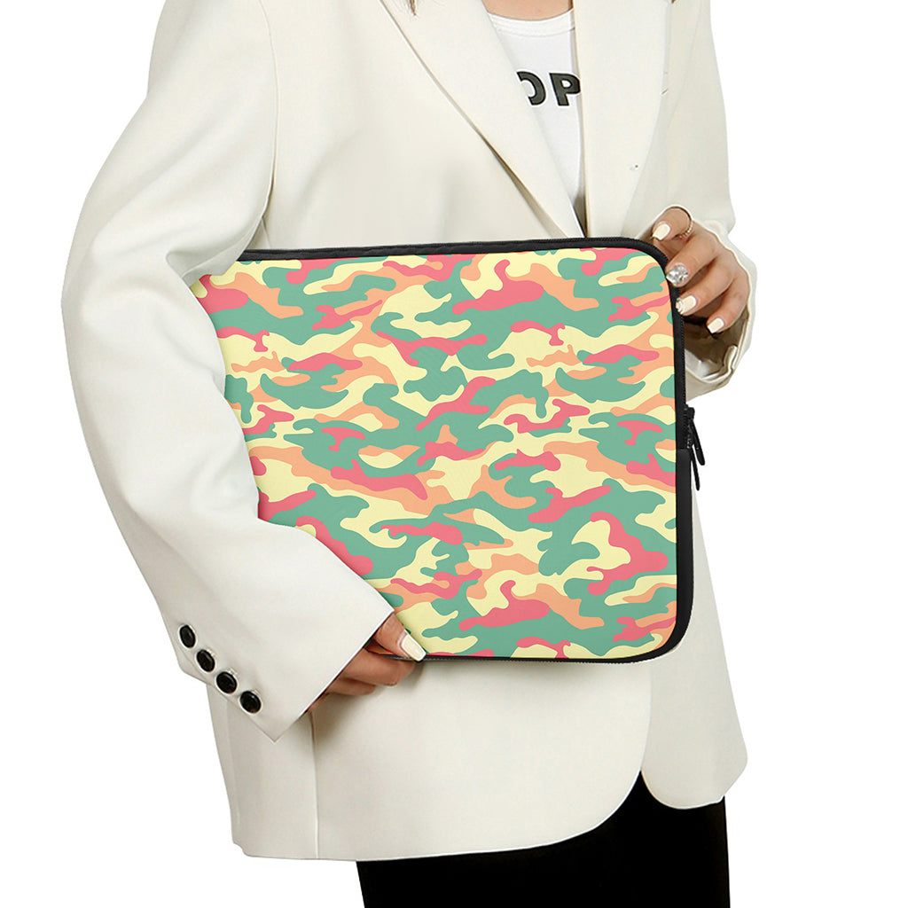 Pastel Camouflage Print Laptop Sleeve