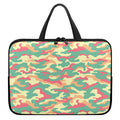Pastel Camouflage Print Laptop Sleeve With Handle