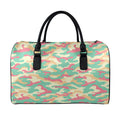 Pastel Camouflage Print Leather Duffel Bag