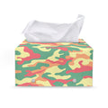Pastel Camouflage Print Leather Tissue Box Cover