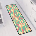 Pastel Camouflage Print Long Kitchen Mat