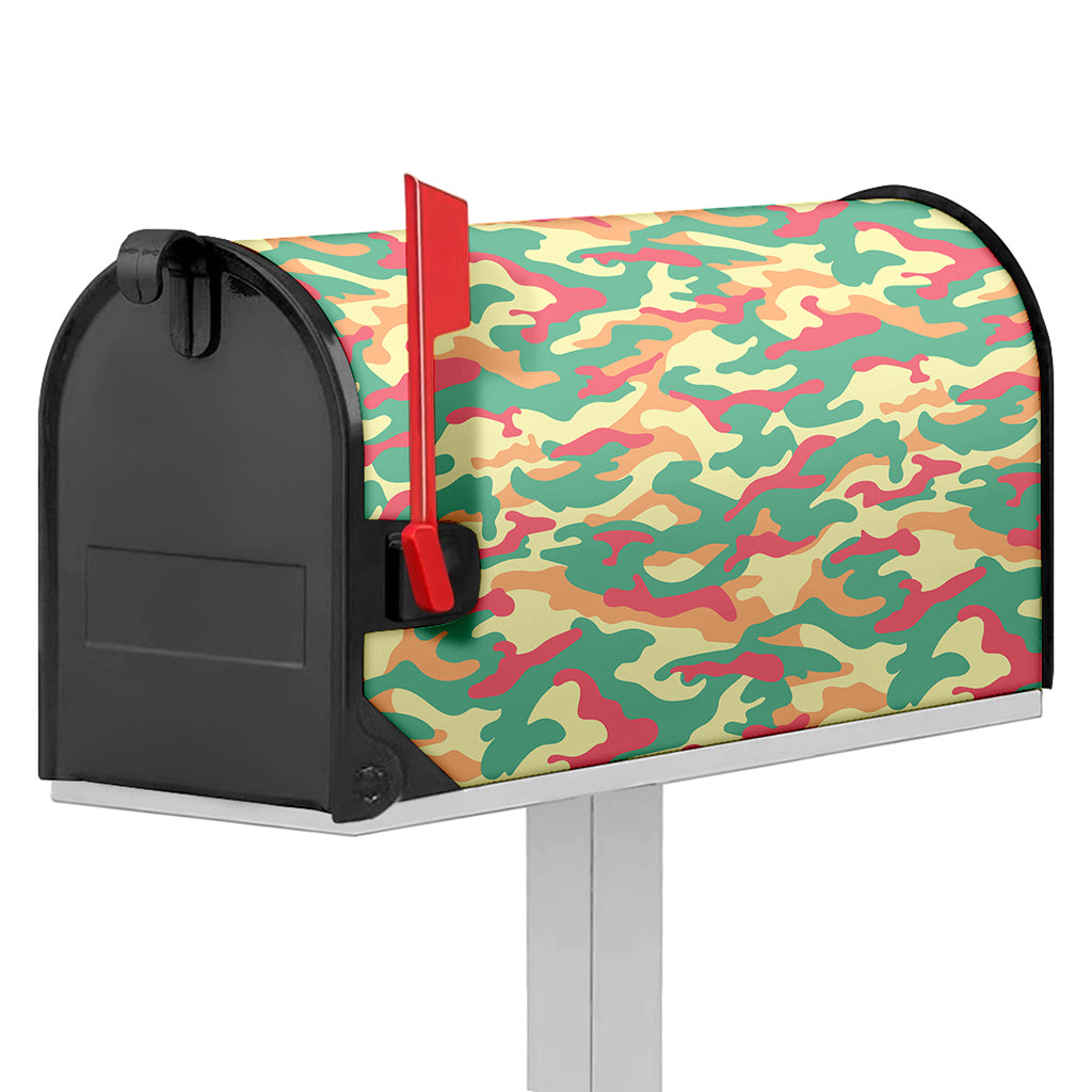 Pastel Camouflage Print Mailbox Cover