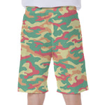 Pastel Camouflage Print Men's Beach Shorts