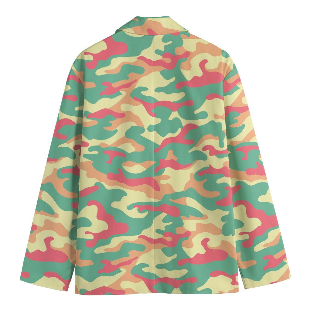 Pastel Camouflage Print Men's Blazer