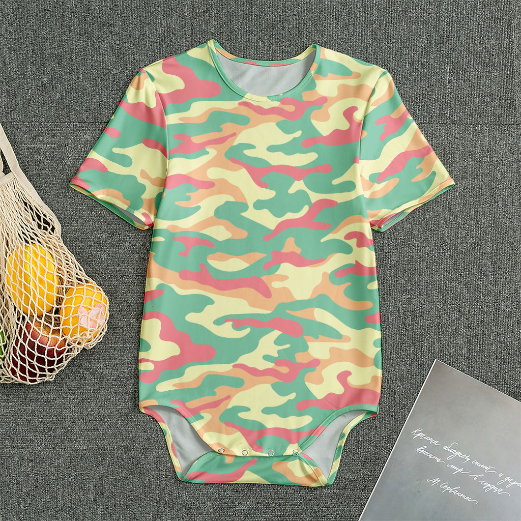 Pastel Camouflage Print Men's Bodysuit