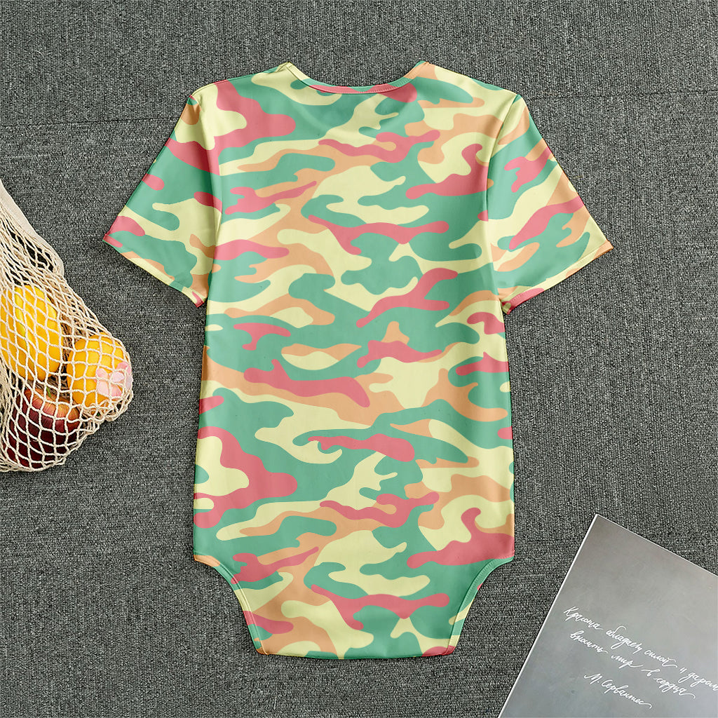 Pastel Camouflage Print Men's Bodysuit