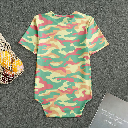 Pastel Camouflage Print Men's Bodysuit