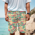 Pastel Camouflage Print Men's Cargo Shorts