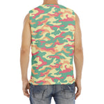 Pastel Camouflage Print Men's Fitness Tank Top