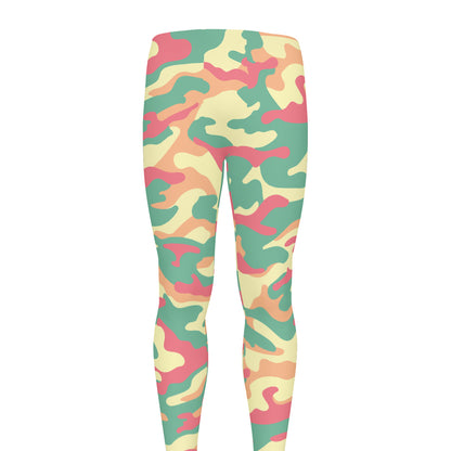 Pastel Camouflage Print Men's leggings