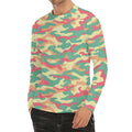 Pastel Camouflage Print Men's Long Sleeve Rash Guard