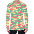 Pastel Camouflage Print Men's Long Sleeve T-Shirt