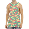 Pastel Camouflage Print Men's Muscle Tank Top