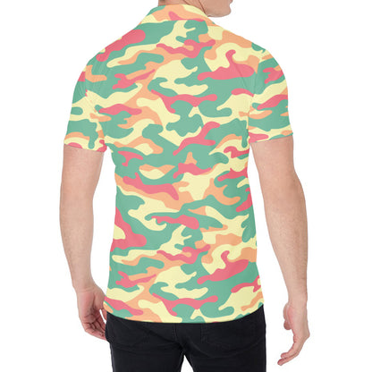 Pastel Camouflage Print Men's Shirt