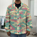 Pastel Camouflage Print Men's Shirt Jacket