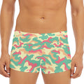 Pastel Camouflage Print Men's Short Boxer Briefs