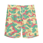 Pastel Camouflage Print Men's Sports Shorts