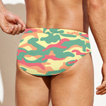 Pastel Camouflage Print Men's Swim Briefs