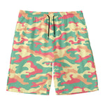 Pastel Camouflage Print Men's Swim Trunks