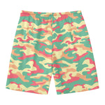Pastel Camouflage Print Men's Swim Trunks