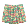 Pastel Camouflage Print Mesh Shorts