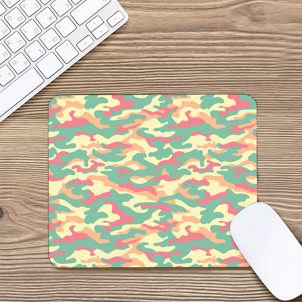 Pastel Camouflage Print Mouse Pad