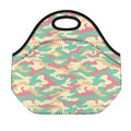 Pastel Camouflage Print Neoprene Lunch Bag