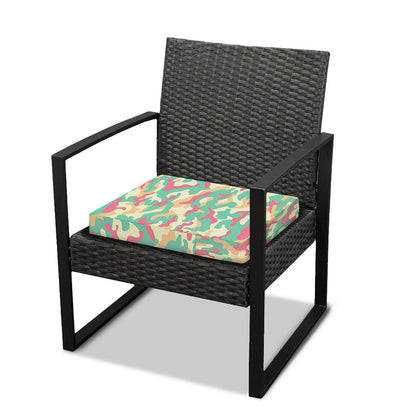 Pastel Camouflage Print Outdoor Seat Cushion Cover