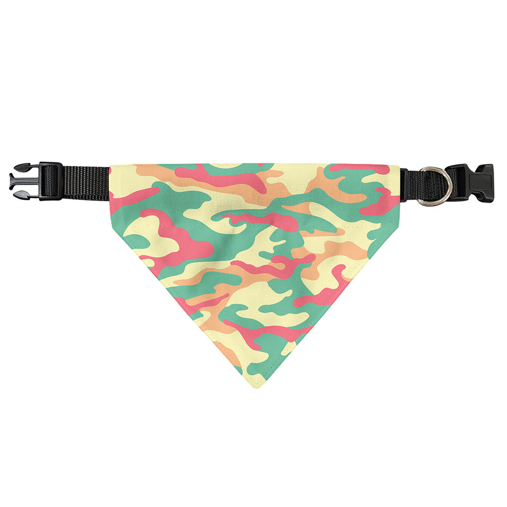Pastel Camouflage Print Over The Collar Dog Bandana