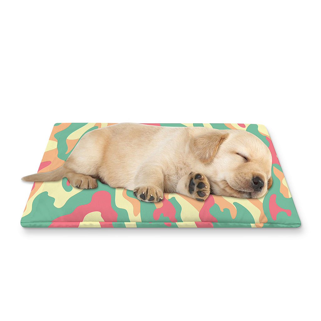 Pastel Camouflage Print Pet Cooling Mat Cover